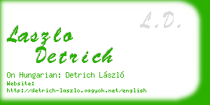 laszlo detrich business card